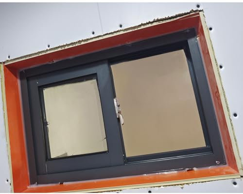 Finestra Scorrevole Sostituzione Finestre per Case Mobili 27x30 30x40 30x53 30x54 46x40 46x54, Finestra Scorrevole Personalizzabile Nera, Include Zanzariera e Vetro Trasparente(WxH 50x24in/127x60.9cm)
