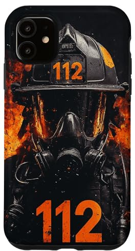 Feuerwehr Feuerwehr-mann in Flammen 112 Hülle für iPhone 11