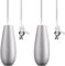 2 Pcs Bathroom Light Pull Cord Pull Cord Light Switch Bathroom Silver Gray Pull Cord Handle 150CM Nylon Pull Bathroom Pull Cord Light Pull Handle Suitable for Bathroom Toilet Ceiling Fans Chandelier