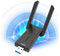 HOISGEAR WiFi-USB-Stick für PC, AX1800 Mbps Dual Band Adapter 2,4 GHz/5,0 GHz USB 3.0 WiFi 6 Wireless Adapter 2 x 3dBi Antenne Reichweite WiFi Adapter für Win7/Win10/Win11