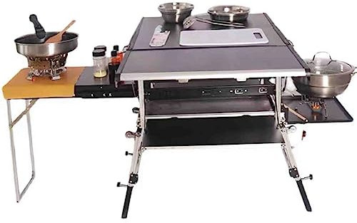 XNXYSMKJ Cuisinière Pliante de Voiture portative de Cuisine Mobile extérieure ustensiles de Cuisine de Camping de Camping-Car, Cuisine de Camping, Station de Cuisson extérieure