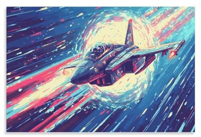 DLONIRPEX Kampfflugzeuge Poster;Wandbild Kunstdruck Wand-Dekorationen Mit Eindrucksvollen Farben 08x12inch(20x30cm)