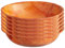 Wooden Bowl, 6Pcs Round Wood Bowls, Reusable Rustic Bowl, 6 Inch Multi-Purpose Wooden Bowls for Food, Fruit, Salad, Soup & More