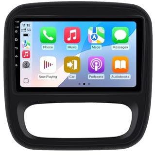 Android 13 2 DIN Pantalla Táctil Radio 9 Coche Pantalla para Renault Trafic 3 2014-2021 con Enlace Espejo/Navegación GPS/Radio FM/BT/Mandos Volante/Reproductor Multimedia(8G+256G)