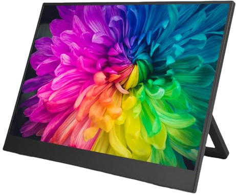 Jectse Tragbarer, 14 Zoll 1920x1200 HD -Laptop -Bildschirm -Extender, HDR HDMI Typ C Travel External Display mit Ständer, Ultra Slim Gaming für Raspi für OS -Telefoncomputer