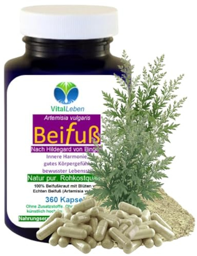 Beifuss 360 Pulver KAPSELN ECHTER Beifuß FLAVONOIDE & BITTERSTOFFE Artemisia 100% Natur pur. Nicht aus EXTRAKT. Ohne Füllstoffe. Ohne ZUSATZSTOFFE 27275-360
