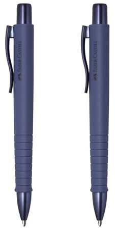 Faber-Castell - Stylo à bille Poly Ball Urban Future Dusk, lot de 2 | Recharge XB remplaçable, indélébile, forme triangulaire ergonomique pour une écriture confortable