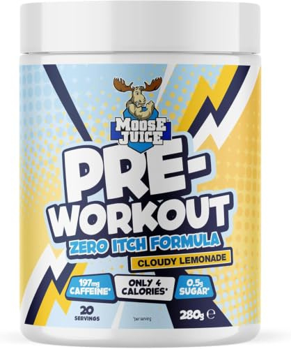 Muscle Moose Pre-Workout Zero Itch 280 g – Wolkige Limonade