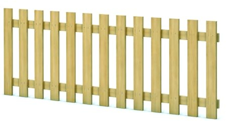 Gartenpirat Holzpaket Lattenzaun Kiefer KDI Typ F Länge 180 cm Höhe 100 cm | Vorgartenzaun mit Zaunlatten, Riegeln & Schrauben | Komplettset zur einfachen Montage
