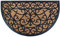 Esschert Design Schmutzfangmatte, Fußmatte in schwarz aus Gummi, mit Kokos-Einlage, halbrund, ca. 75 cm x 45 cm