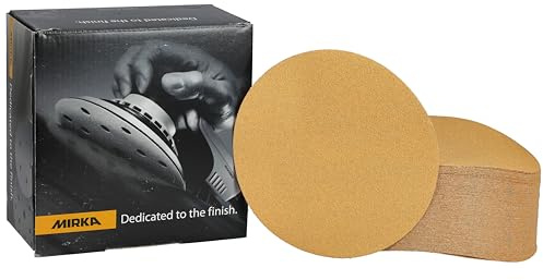 Mirka Gold universal sandpaper Ø 150mm / self-adhesive / grit P80, 100 pcs / For sanding plaster, filler, chipboard, wood, varnish