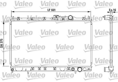 Valeo Kühler, Motorkühlung 732539 | Kompatibel mit: MITSUBISHI COLT IV, GALANT VII, GALANT VII Stufenheck, LANCER V, LANCER V Station Wagon