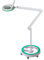 Lumeno LED Lupenleuchte 7218GN Lupenlampe mit 127 mm Echtglaslinse, Arbeitsplatzlampe, Kosmetiklampe, geeignet für Kosmetik, Bastler, Lesehilfe Vergrößerungslampe, 8 Dioptrien Grün mit Rollstativ
