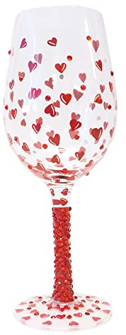 Enesco GLS11-5570R Red Hot - Bicchiere da Vino Standard, Multicolore