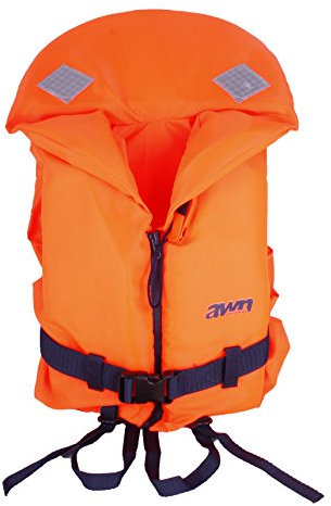awn Rettungsweste BRAVISSIMO 20–30 kg, Schwimmweste für Kinder, Jugendliche & Erwachsene, mit Kragen, Signalpfeife und Reflektoren