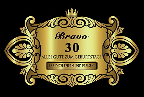 Oblique-Unique® Aufkleber Flaschenetikett Etikett 30 Geburtstag Gold elegant