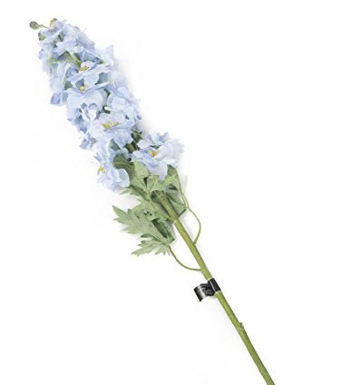 Floral Elegance Artificial 105cm Single Stem Blue Candle Larkspur Flowers x 12