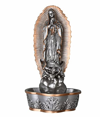 bénitier Shabby Chic Madone Bol d'eau bénite Figurine de Madone Palazzo Exclusif