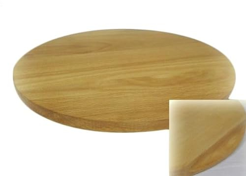 Rundes Pizzabrett, rund, Holzplatte, Schneidebrett, Schneidebrett, Servierbrett, Pizza, Massivholz, 55 cm - 22 Zoll