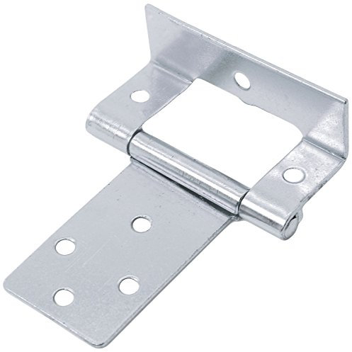 5 Pairs of Large 50mm Cranked Flush Hinges - Silver Cabinet/Cupboard/Door Fittings