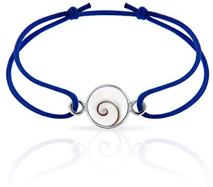 PLANETYS - 925 Sterling Silber Armband Elastische Schnur Auge des Heilige Lucie - Santa Lucia - Oeil de Sainte Lucie - Shiva Eye