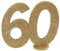jakopabra Tischaufsteller Gold glänzend (Gold Zahl 60)