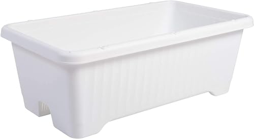 Iris Ohyama, Pot pour Plantes jardinière aérienne avec système de Drainage de l'eau pour Le Jardinage - Air Vegetable Planter 730, Blanc