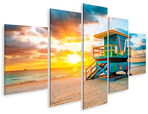 islandburner Bild auf Leinwand Miami South Beach Sunrise Florida Usa Bilder Wandbilder Poster