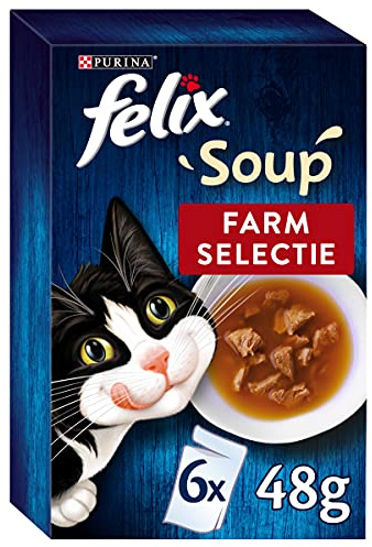Felix Suppe Farm Selection Katzensuppe 6 x 48g - 4er Box (24 Portionsbeutel; 1,15kg)