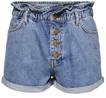 ONLY Damen Short 15200196 Medium Blue Denim Xs