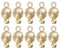 EXCEART 10 Stücke Magnetische Verschlüsse Magnetverschluss Kugel Magnet Verschluss Kettenverschluss für Halskette Armband Fußkettchen Schmuckherstellung 10mm Golden