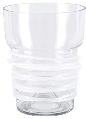 botle Orchideentopf Glas Übertopf Blumentopf Pflazgefäß D 13 cm H 16,5cm weiß