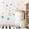 yabaduu 100 Klebepunkte Kreise Punkte Wandtattoo Kinderzimmer Schlafzimmer Babyzimmer Aufkleber Folie Deko Selbstklebend für Junge Mädchen Pastell (Y035-11 Rose Mint)