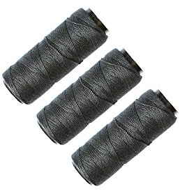 3 Rollen Nähgarn für Nähen Haarverlängerungen Perücken DIY (Schwarz)