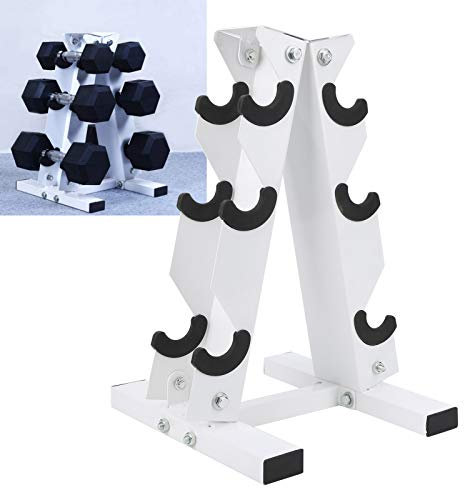 Deror 3 Tier Dumbbell Rack Storage Stand Tree,Alloy Steel A Frame Dumbbell Storage Stand Weight Bearing Weight up to 100kg,Various Sizes Dumbbell Tree Stand Weights Holder Stand for Home Gym