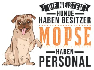 Mops Tagesplaner: Mops Personal / Kalender 2023 & 2024 / Wochenplaner Tagesplaner Planer / Planungsbuch To-Do-Liste / 6x9 Zoll / 100 ausfüllbare Seiten