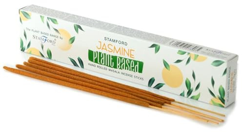 Puckator Stamford Premium Plant Based Masala Incense Sticks - Jasmine Scented - Spiritual Insensé Sticks - Zen Meditation Gifts - Organic - Insense - Insencesticks - Rituals Fragrance Sticks -15