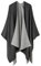 colornival Poncho Damen Winter Warm Elegant Poncho Decke Poncho Cape Strick Poncho Mantel Winter Poncho Schal Frauen Geschenk für Geburtstag Weihnachten(Schwarz)