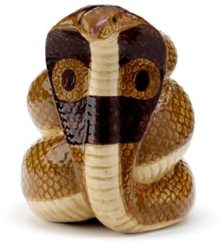 Puckator Cobra Shaped Ceramic Oil Burner -Dolomite -Living Room Accessories - Wax Liquidizer - Oil Burners For Essential Oils - Wax Burners - Scents Melter - Wax Melt Holder - Room Fragrance