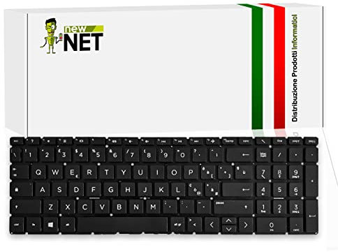 new net - Keyboards - Tastiera Italiana Compatibile con Notebook HP 15-da000 15-dw0102nl 15-db0051nl 15-DA0350TU 15-DA0252TX 15-Db 15-dw0015nl 15-DA0227TX [ Senza Frame - Colore Nero ]