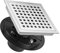 Bmvlffs Quadratischer Duschablauf, 15,2 cm, gebürstet, mit abnehmbarem Quadrato-Muster, SUS 304 Edelstahl Bodenablauf mit Flansch