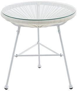 Vente-unique-Gartentisch - Polyrattan - Weiß - ALIOS III von MYLIA
