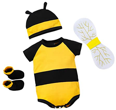 Lito Angels Body de Abeja para Bebés, Amarillo, 6-9 Meses