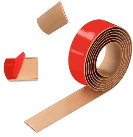 ZTVOWTO 300cm×4cm Übergangsleiste Selbstklebend, PVC, Bodenleiste, für Teppich zu Fliesen oder Holzböden, Braun