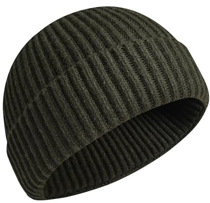 Slouch Beanie Strickmütze, Unisex Wintermütze Herren Damen, Warme Roll Up Winter Mütze