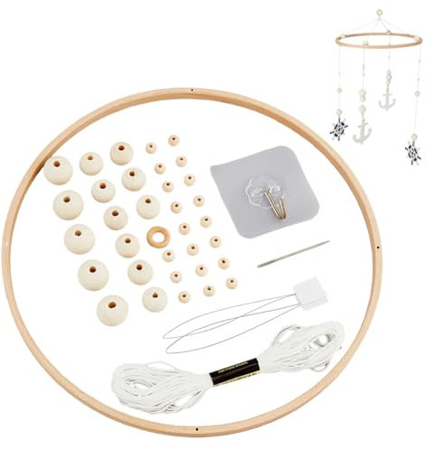 SUPERFINDINGSS Set di Campanelli A Vento In Legno Da Appendere Ornamenti con Cornice In Legno Fai Da Te Decorazioni Da Appendere Alla Finestra Campanelli A Vento Fatti A Mano per Giardino Decorazione