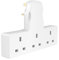 Triple Adapter Plug Extension Socket Uk Multi Plug Adaptor 3 Way Plug Adapter (3WAY BOARD) white