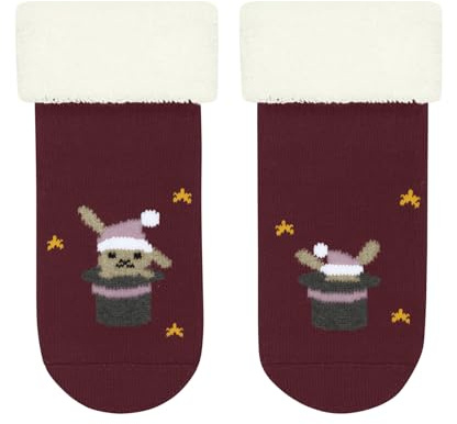 FALKE Unisex Baby Socken Magic Bunny B So Baumwolle gemustert 1 Paar, Rot Ruby 8830, 80-92