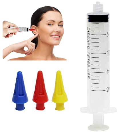 Kit de Jeringuilla para Limpieza de Oídos y 3 Puntas Suaves, Jeringa Oídos Tapones, Eliminación Efectiva de Cera de Oídos para Uso Doméstico