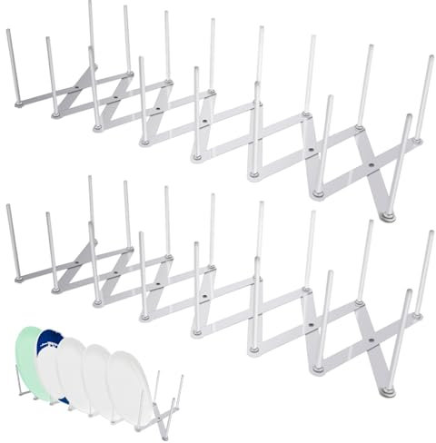 Huiyoulan 2-teiliger Edelstahl Deckelhalter Rippchenhalter, Topfdeckelhalter, Spareribs Halter, Multifunktionaler Versenkbarer Deckelhalter Mit 7 Fächern